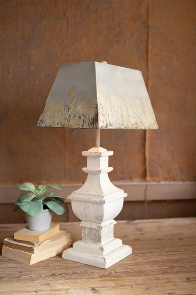 Wood & Metal Table top lamp