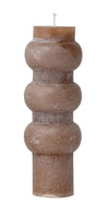Unscented Totem Pillar Candle - Brown