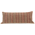 Cotton Embroidered Lumbar Pillow, Multi Color